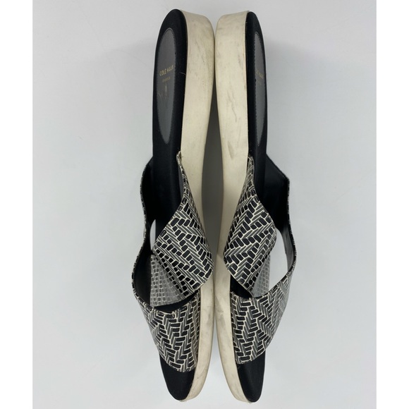 Cole Haan Black Green Grand Slides Slip On Sandals - Picture 4 of 6